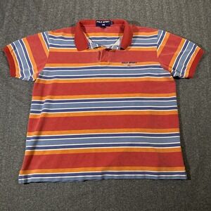 Polo Sport Shirt Men's XL Ralph Lauren Bold Striped Colorblock Preppy VTG 90s